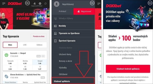 Doxxbet Android download