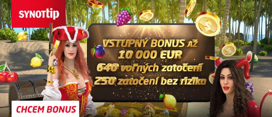 Synot Tip casino vstupný bonus 10 000 € Synot Tip casino vstupný bonus 10 000 €