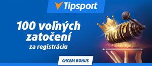Bonus za registráciu Tipsport 100 free spinov