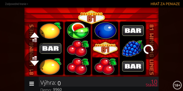 Tipsport appka online automat Multiplay 81