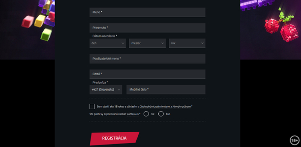 Betor online casino registrácia