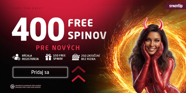 400 free spinov v&nbsp;Synottipe