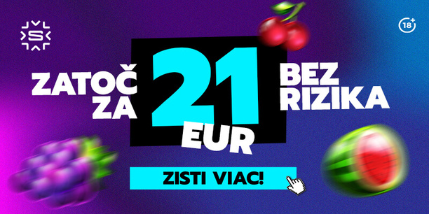 Zahrajte si za&nbsp;21 eur bez&nbsp;rizika v&nbsp;Slovmaticu