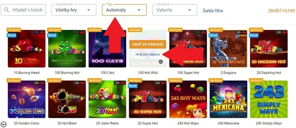 Ako hrať automaty zadarmo v Tipsport SK