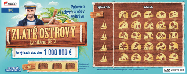 Niké žreb Zlaté ostrovy kapitána Geco - hracie polia