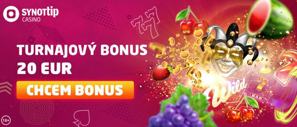Vyhrajte Turnajový bonus v Synottip casino