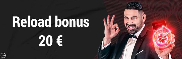 Reload bonus 20 € v DOXXbet