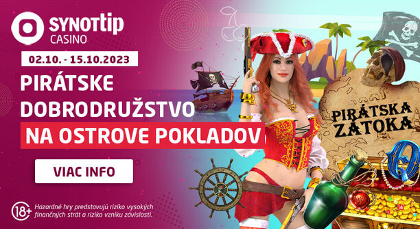 Navštívte Pirátsku zátoku v SynotTip kasíne