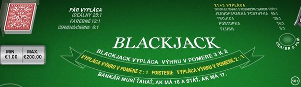 Blackjack pravidlá