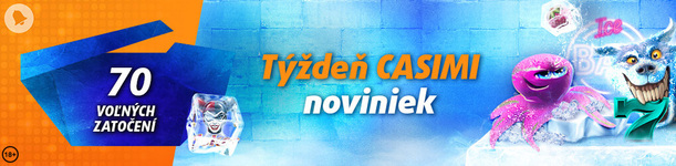 Zahrajte si CASIMI novinky v Tipsporte a získajte voľné zatočenia