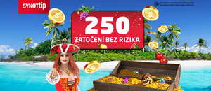 Využite bonus 250 zatočení bez rizika v SYNOT TIP Využite bonus 250 zatočení bez rizika v SYNOT TIP