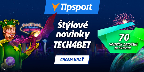 Vyhrajte 70 voľných zatočení v Tipsport kasíne