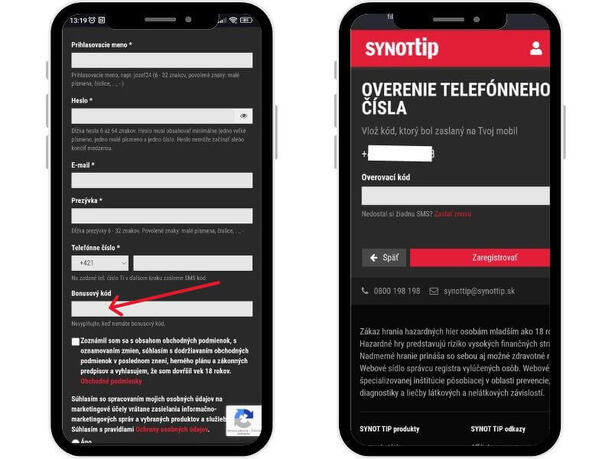 SynotTip bonusový kód