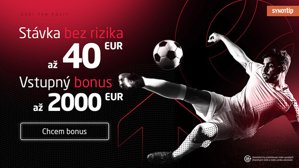 Synottip stávka bez&nbsp;rizika a&nbsp;vstupný bonus