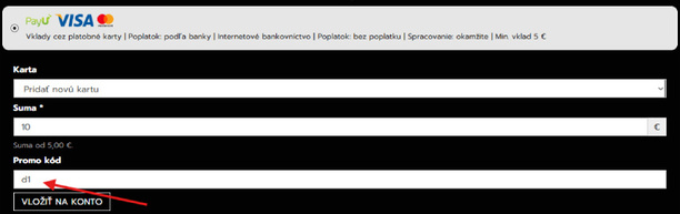 Slovmatic promo kód na bonus za registráciu