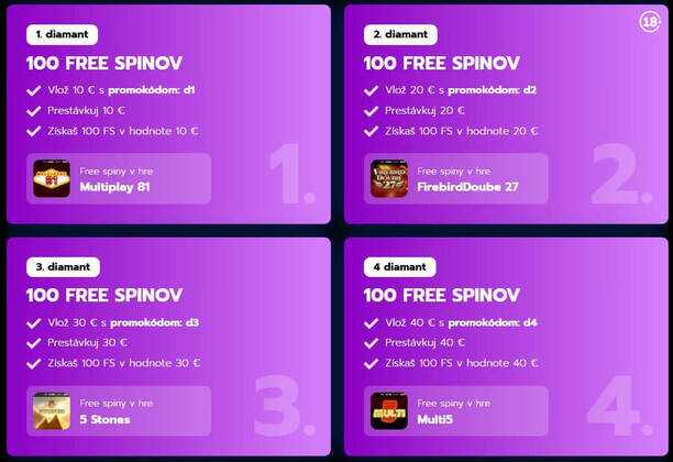 Slovmatic registračný bonus