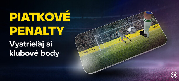 Piatkové penalty vo Fortune o klubové body