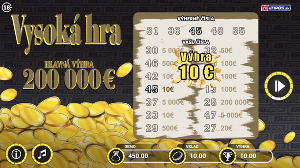 Zotrite si TIPOS žreb Vysoká hra