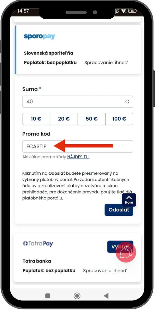Tipos promo kód