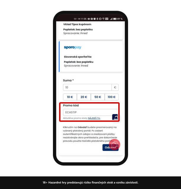 Promo Kód v&nbsp;Tipose