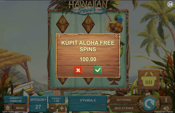 Kúpte si bonus v hre Hawaiian Fever od TOM HORN