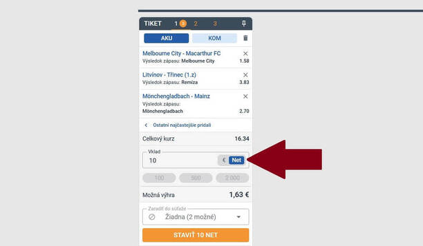 Tipsport tiket za Nety