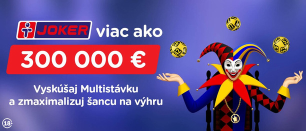 V LOTO JOKER jackpote je vyše 300-tisíc eur