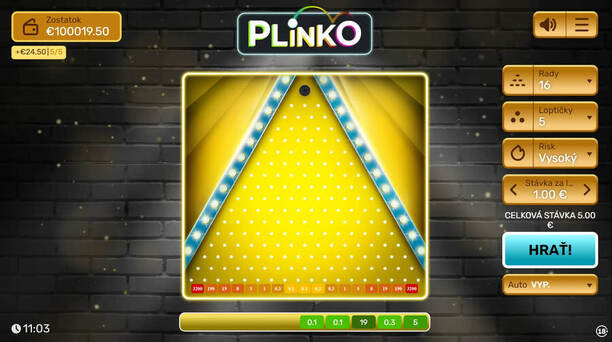 Plinko hra