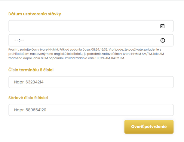 TIPOS overenie potvrdenia