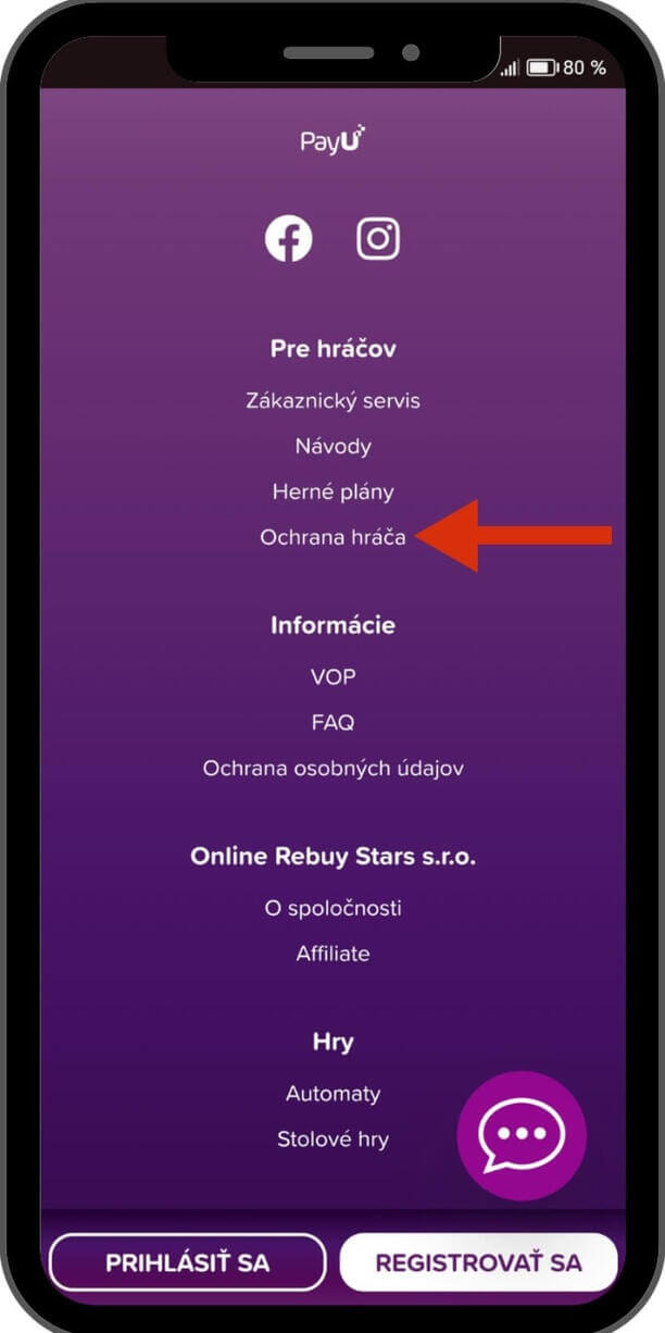 Ochrana hráčov v&nbsp;online kasíne Rebuy Stars