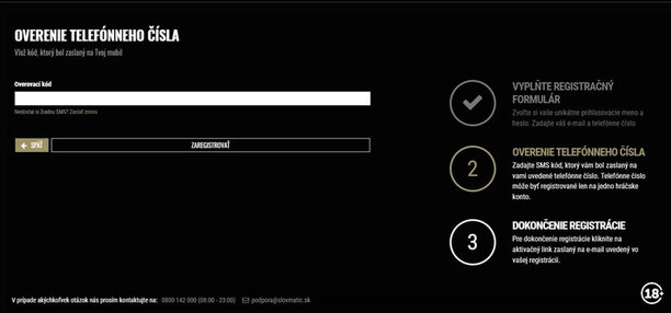 Overenie telefónneho čísla v Slovmaticu