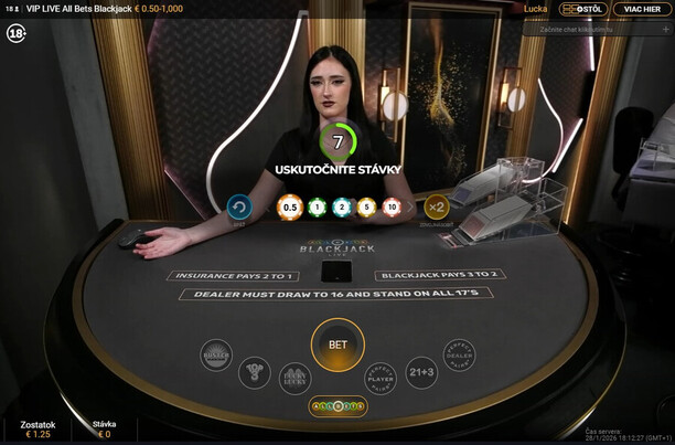 Doxxbet VIP Live All Bets Blackjack