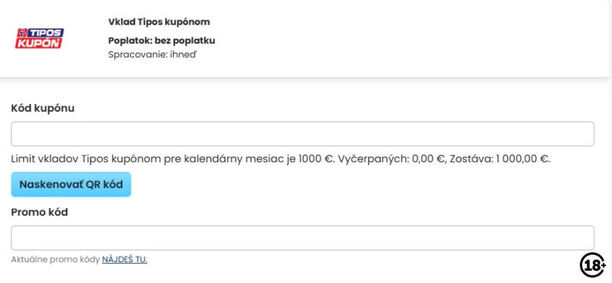 Kam zadať Tipos kupón